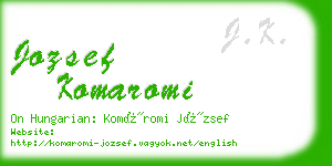jozsef komaromi business card